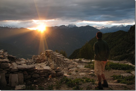 Val-Grande-Sonnenuntergang